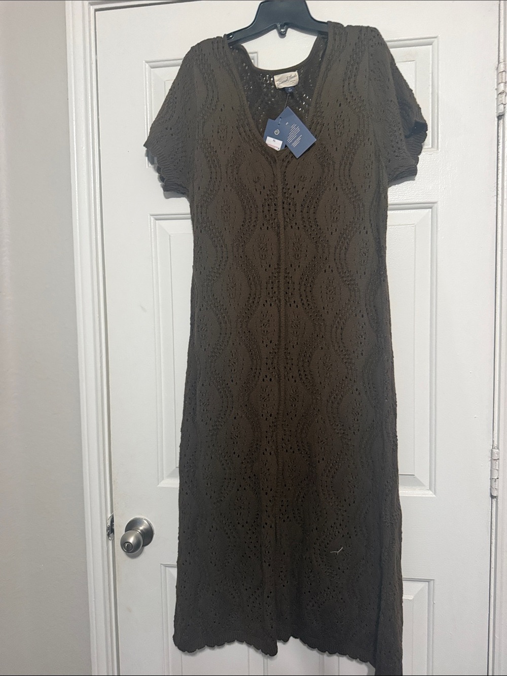 Universal Thread maple, brown Crochet Maxi Dress